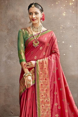 Brick Red South Silk Saree
