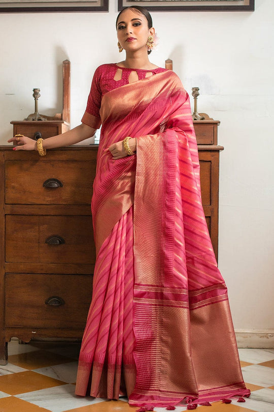Brink Pink South Silk Saree South Silk Saree Brink Pink South Silk Saree saree online