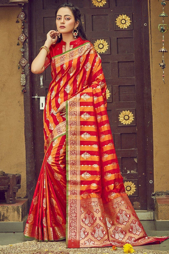 Candy Red South Silk Saree South Silk Saree Candy Red South Silk Saree saree online