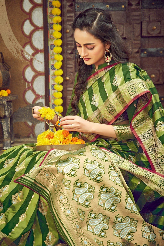 Chartreuse Green South Silk Saree South Silk Saree Chartreuse Green South Silk Saree saree online