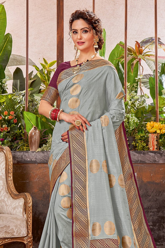 Chateau Grey South Silk Saree silk sarees