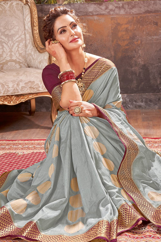 Chateau Grey South Silk Saree sarees online