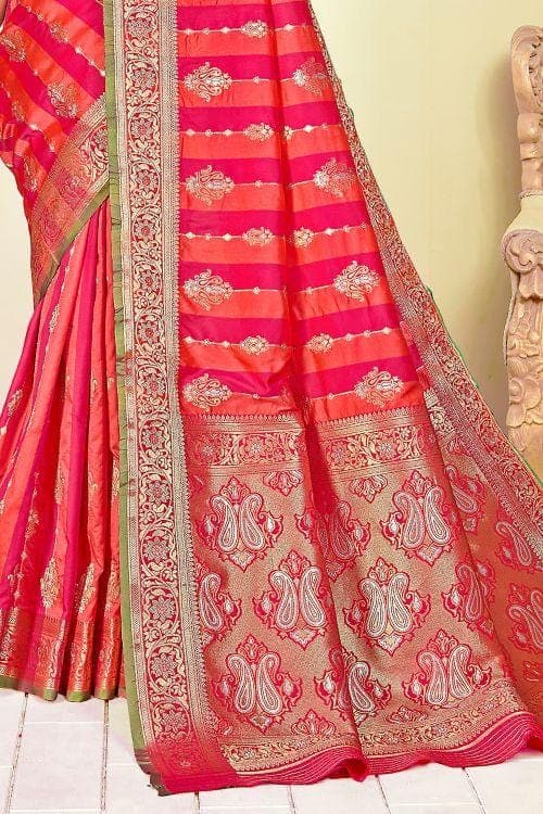 Cherry Pink Kairi Pattern South Silk south silk saree