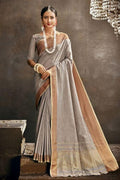 Cloudy Grey South Silk Saree south indian silk saree online
