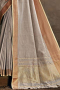 Cloudy Grey South Silk Saree south indian silk saree