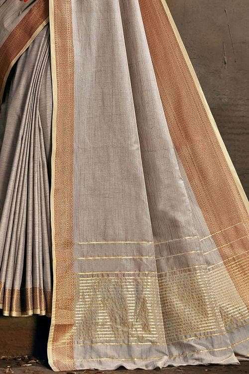 Cloudy Grey South Silk Saree south indian silk saree
