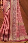 Crepe Pink South Silk Saree south indian silk sarees for wedding