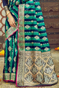 Cyan Blue South Silk Saree South Silk Saree Cyan Blue South Silk Saree saree online