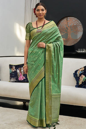 Emerald Green South Silk Saree