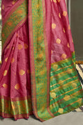 Garnet Pink South Silk Saree Garnet Pink South Silk Saree