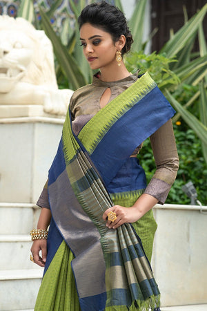 South Silk Saree Green Blue South Silk Saree saree online