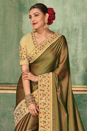 Hazelnut South Silk Saree