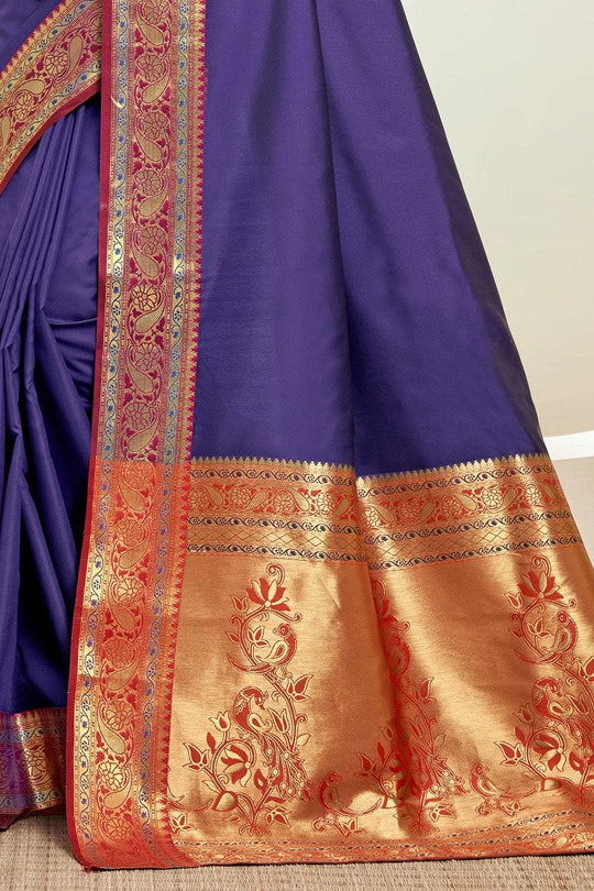 Indigo Blue South Silk Saree South Silk Saree Indigo Blue South Silk Saree saree online