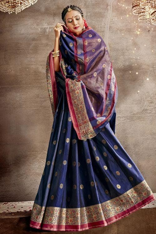 Indigo Blue South Silk Saree south indian silk saree