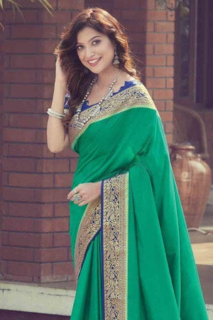 Jade Green South Silk Saree