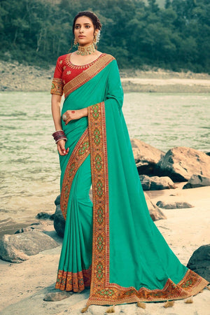 Jungle Green South Silk Saree