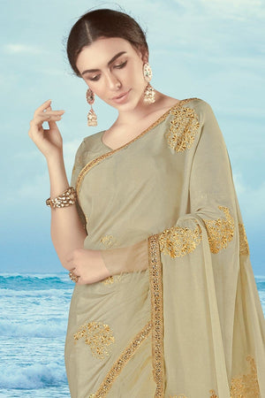 Khaki Brown Woven South Silk Saree