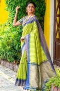Leaf Green South Silk Saree south silk saree design