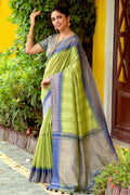 Leaf Green South Silk Saree south silk saree store near me