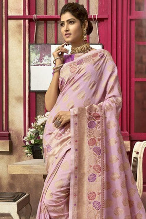Lily Purple South Silk Saree