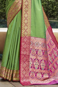 Lime Green South Silk Saree south silk saree images