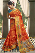 Marmalade Orange South Silk Saree Marmalade Orange South Silk Saree