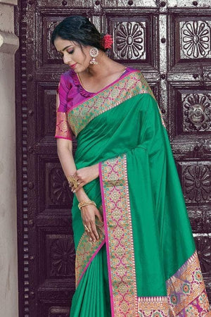 Persian Green South Silk Saree