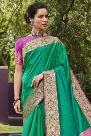 Pine Green South Silk Saree