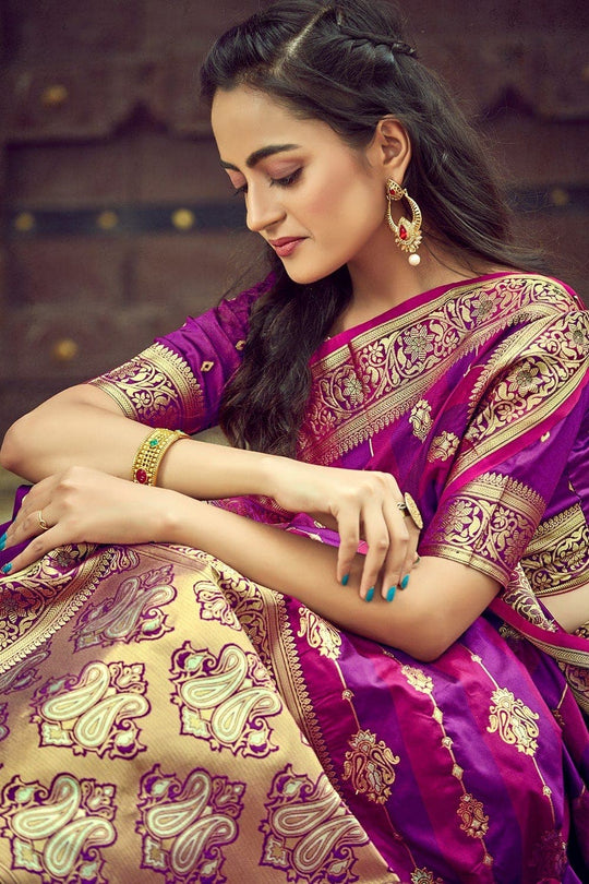 Purple South Silk Saree South Silk Saree Purple South Silk Saree saree online
