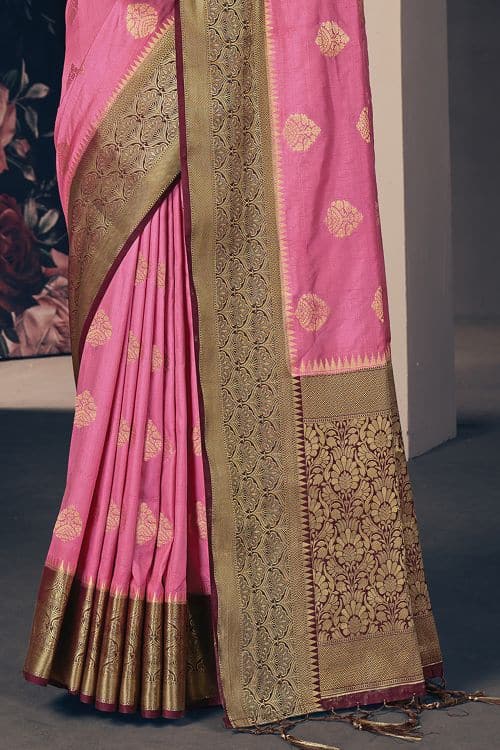 Rouge Pink South Silk Saree silk saree