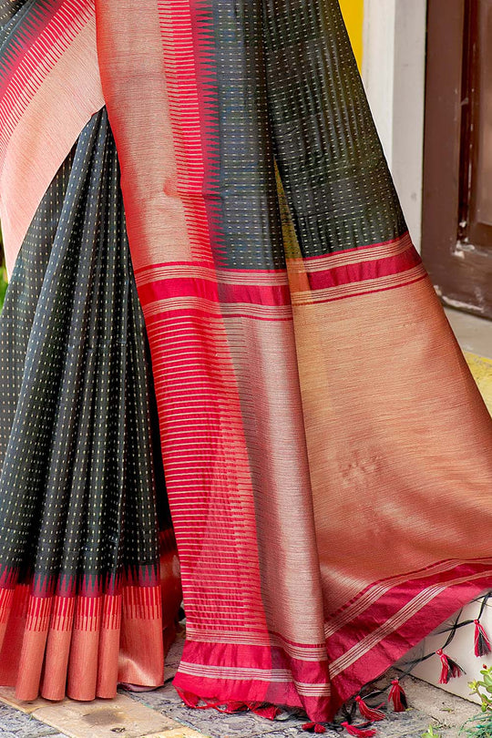 Sable Black South Silk Saree silk saree