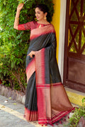 Sable Black South Silk Saree silk saree price