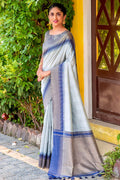 Sky Blue South Silk Saree south silk saree online