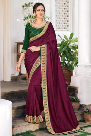 Violet South Silk Saree