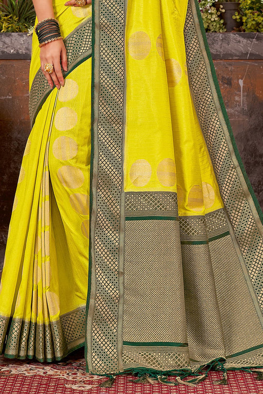 Yellow South Silk Saree yellow silk saree