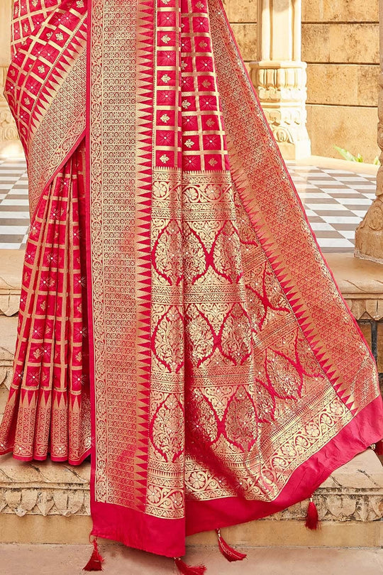 Cardinal Red Uppada Saree uppada saree online