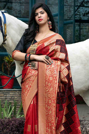 Chilli Red Uppada Saree