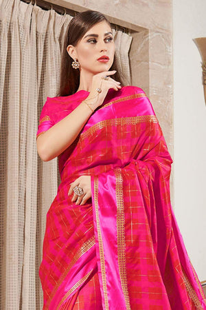 Magenta Pink Uppada Saree