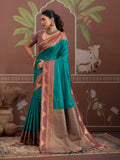 Sea-Rama Tussar Silk Handloom Weaving Saree With Blouse Piece