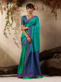 Rama Pure Kanjivaram Weaving Silk Saree With Blouse Piece