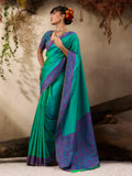 Rama Pure Kanjivaram Weaving Silk Saree With Blouse Piece