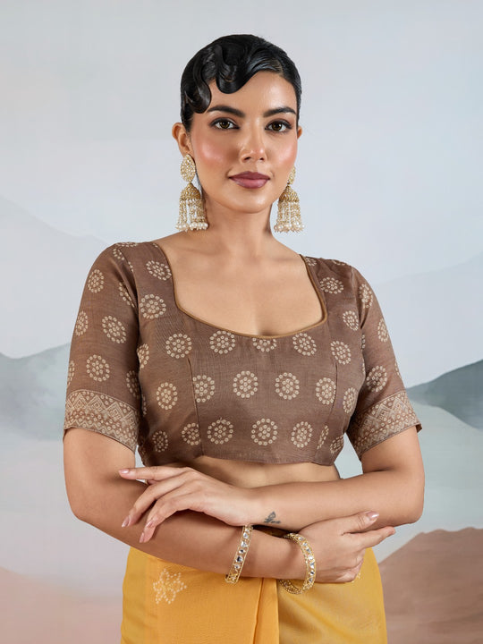 Gold Pure Viscose Cotton Handloom Weaving Saree With Blouse Piece