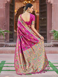 Pink Soft Silk Festive Wear Saree With Blouse Piece