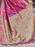 Pink Soft Silk Festive Wear Saree With Blouse Piece