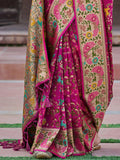 Pink Soft Silk Festive Wear Saree With Blouse Piece