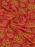Red Georgette Daily Wear Saree With Blouse Piece