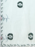 Light Green Digital Printed Organza Saree With Satin Green Blouse Piece
