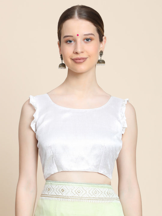 Pista Green Organza Saree With Blouse Piece