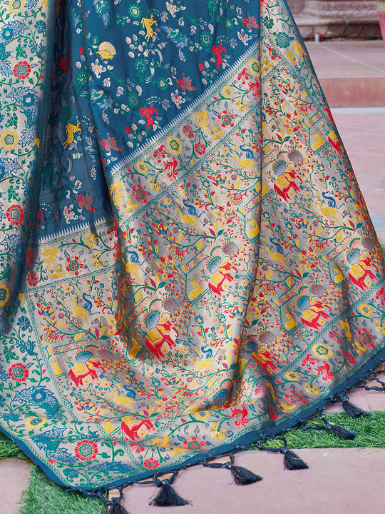 Green Soft Silk Festive Wear Saree With Blouse Piece