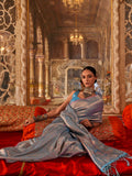 Rama Blue Handloom Weaving Silk Saree With Blouse Piece